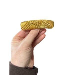 Vintage Anne Klein Gold Tone Woven Barette ,designer hair clip 1980s